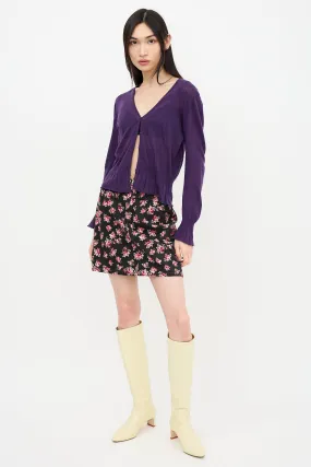 2016 Denim Floral Skirt