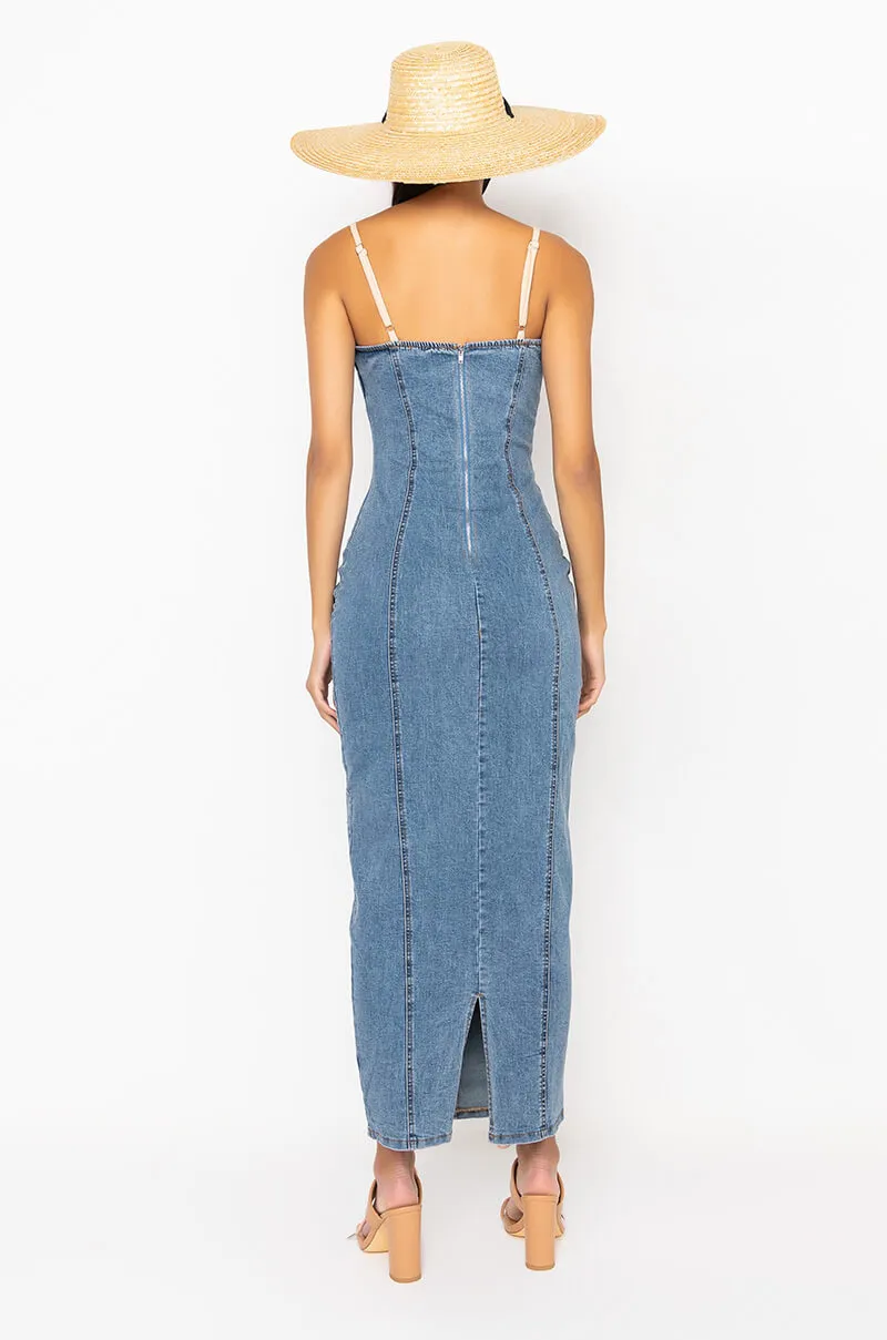 3 IS BETTER THAN 2 MAXI LACE UP DRESS