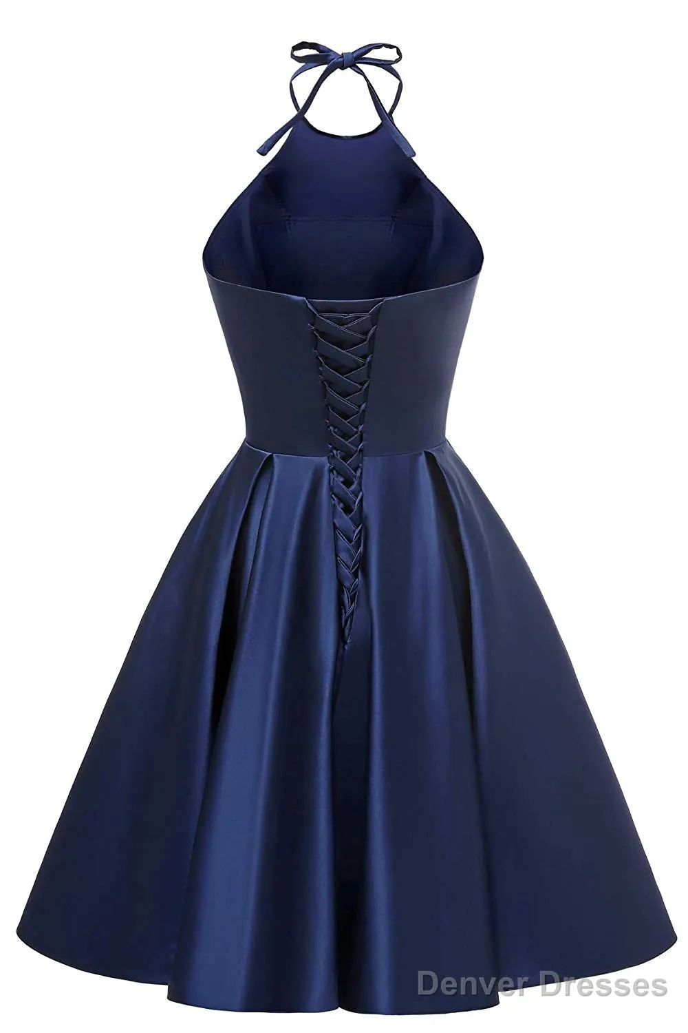 A-Line Halter Short Prom Dresses Cocktail Dresses