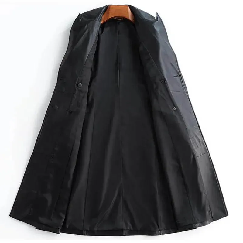 Angel Leather Trench Coat for Women