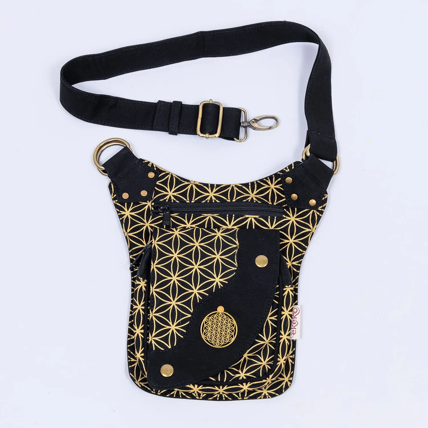 Aphrodite Hip Bag / Shoulder Bag - Flower of Life Print