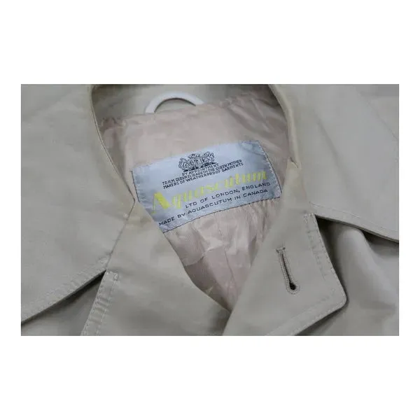 Aquascutum Trench Coat - Large Cream Cotton Blend