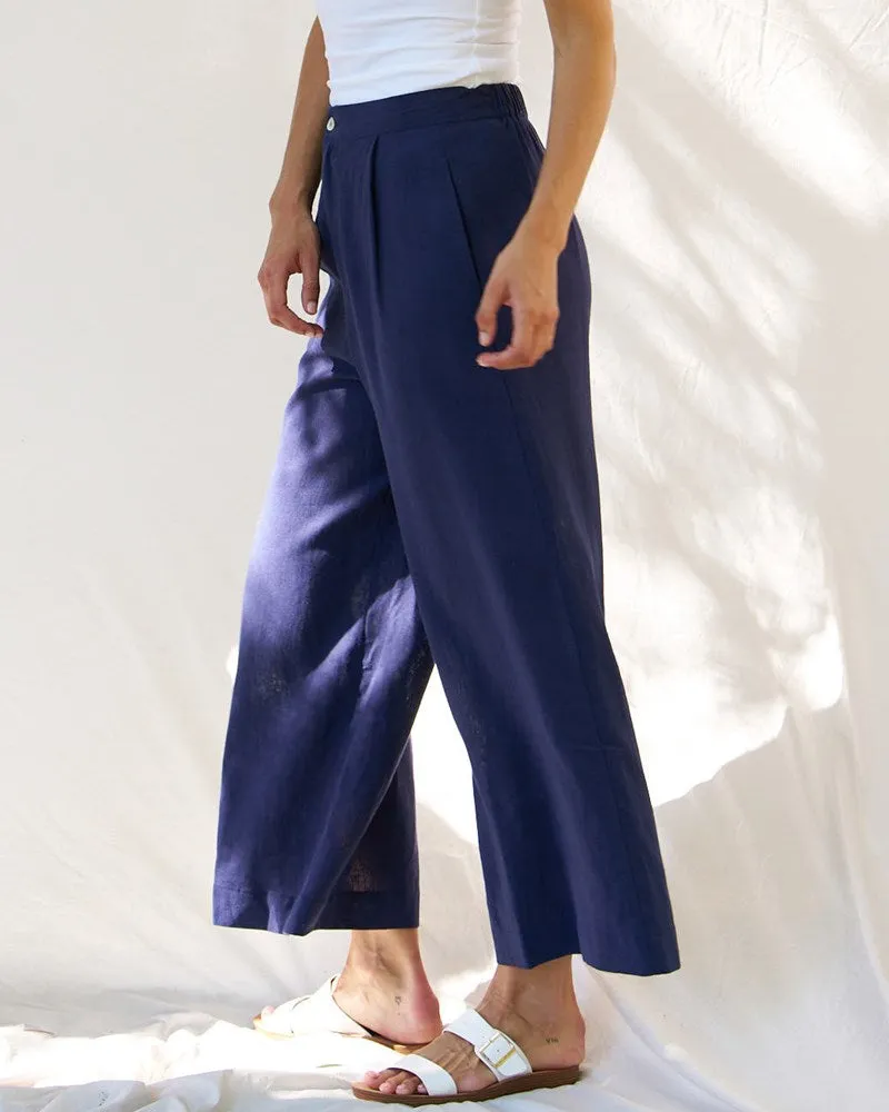 Aspen Palazzo Pant - Navy