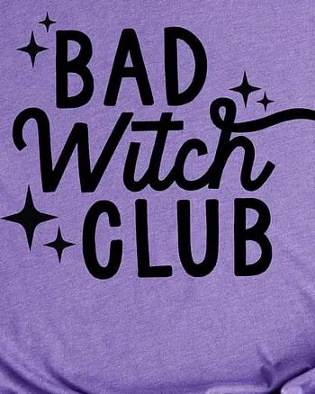 Bad Witch Club Short Sleeve Graphic Tee | Grape