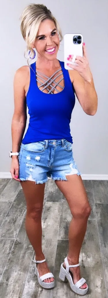 Basic Racerback Tank - Royal