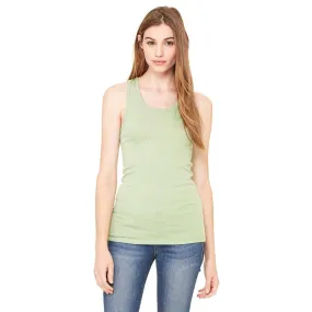 Bella   Canvas Women's Moss Green Sheer Mini Rib Racerback Tank