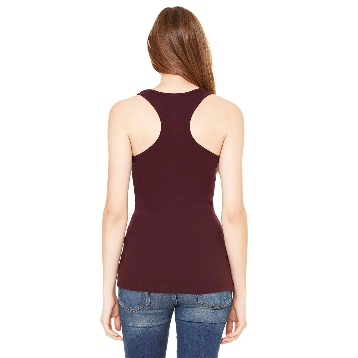 Bella   Canvas Women's Plum Sheer Mini Rib Racerback Tank