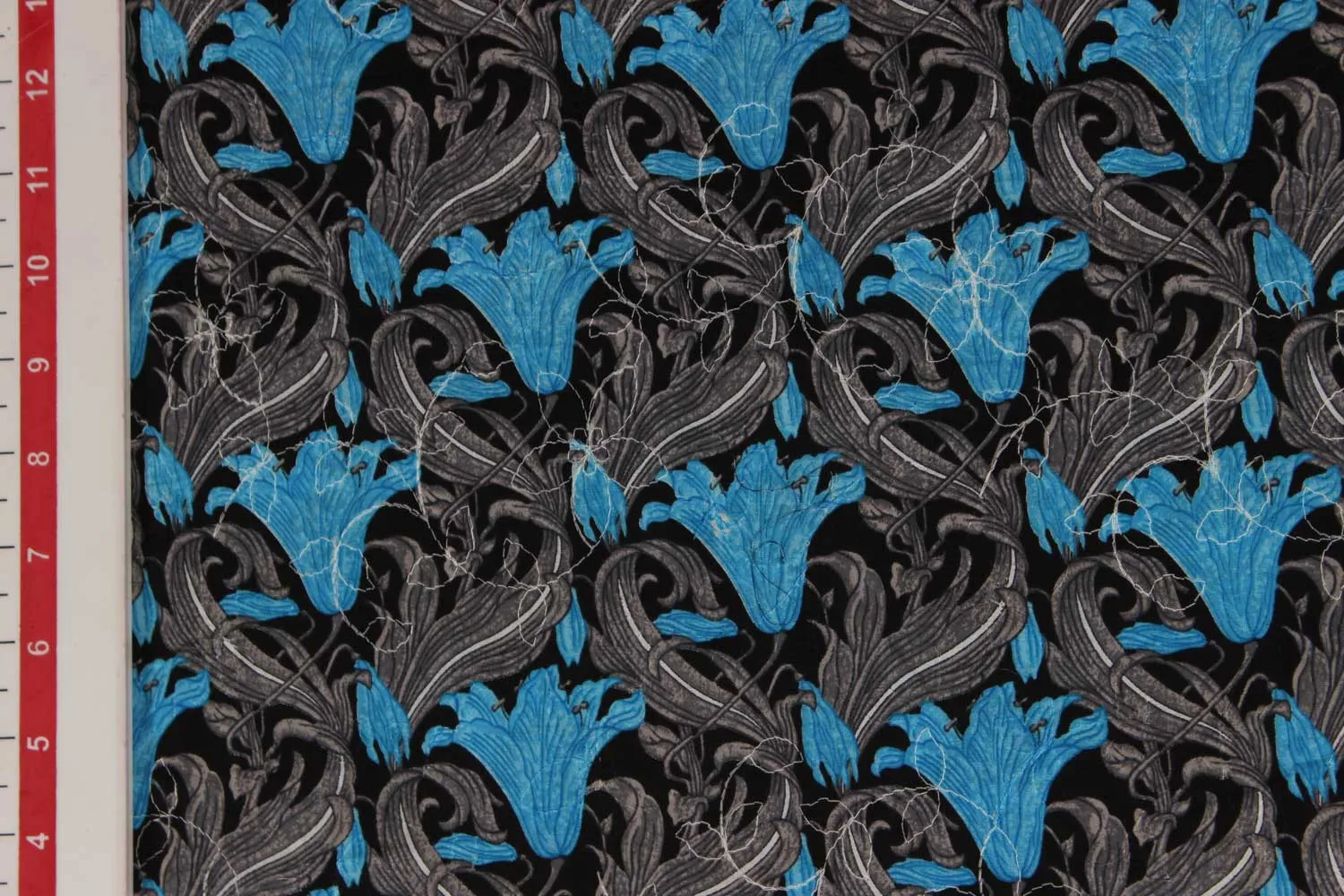 Blue & Black Cotton Fabric