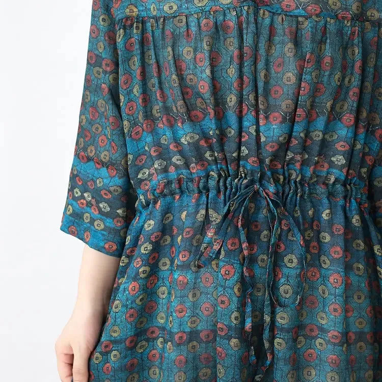 boho maxi dress Casual Floral Summer Dress V-Neck Dresses