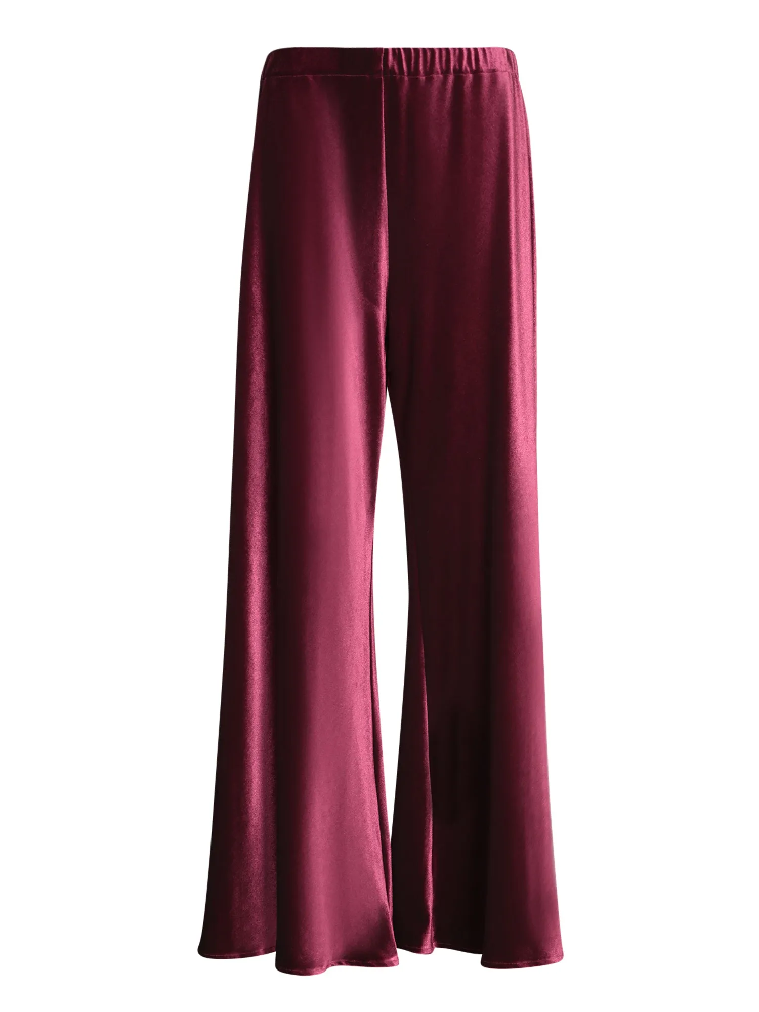 Bordeaux Velvet Palazzo Pants