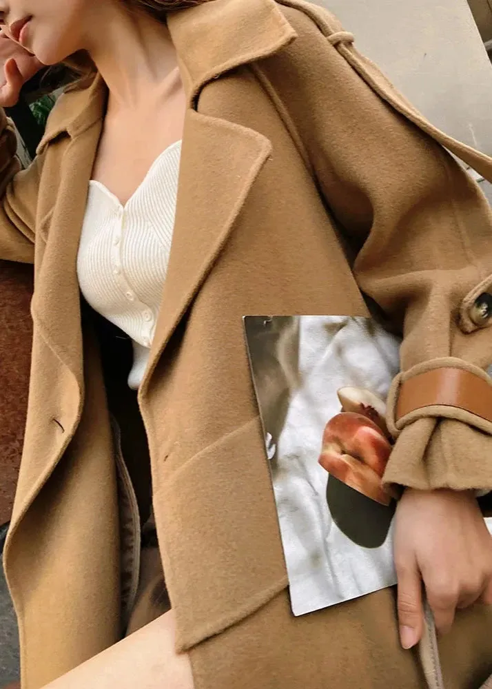 BRIELLE Wool Blend Trench Coat