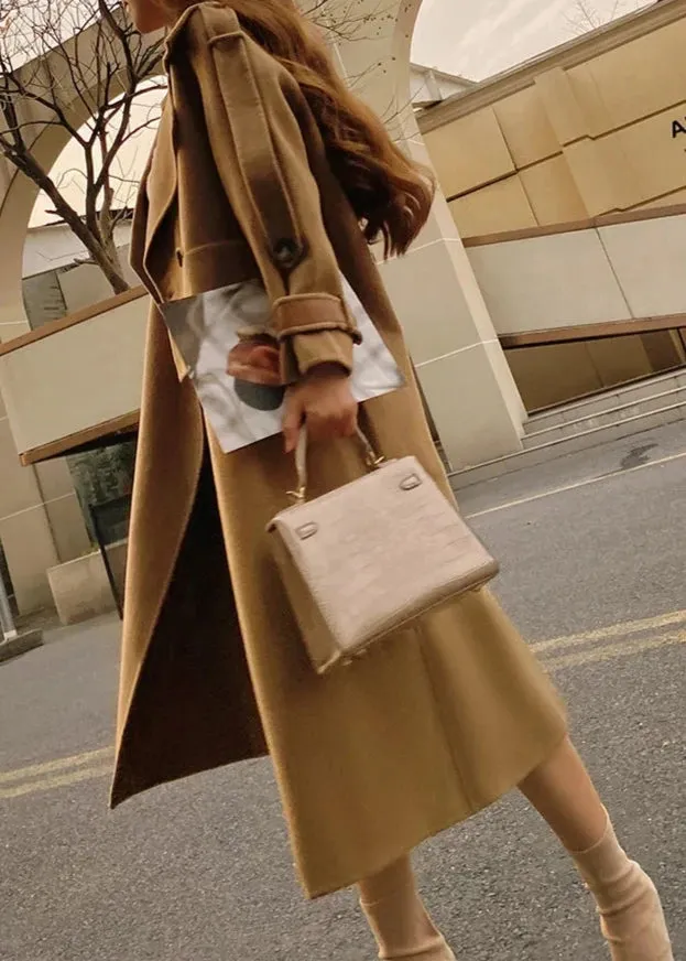 BRIELLE Wool Blend Trench Coat