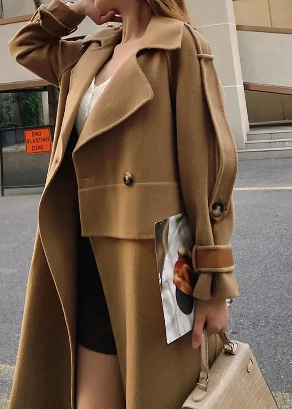 BRIELLE Wool Blend Trench Coat