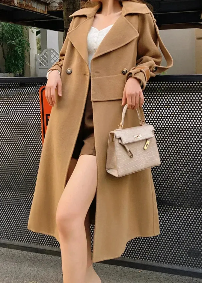 BRIELLE Wool Blend Trench Coat