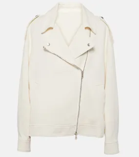 Brunello Cucinelli Cotton and linen biker jacket