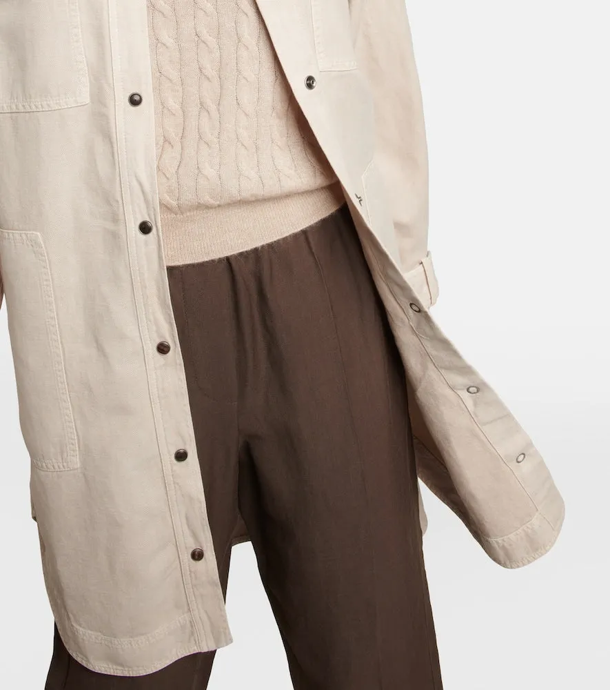 Brunello Cucinelli Cotton and linen overshirt