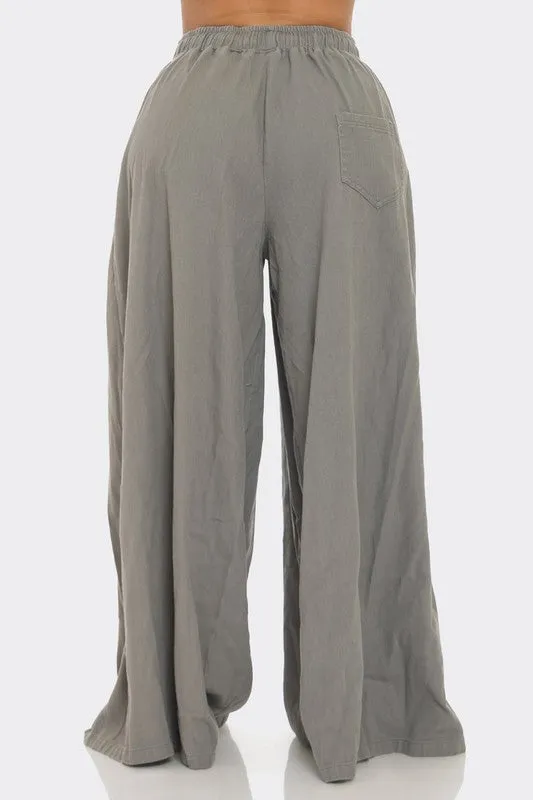 Cali Gray Wide Jeans