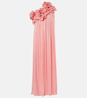 Costarellos Charmain pliss√É¬© georgette gown