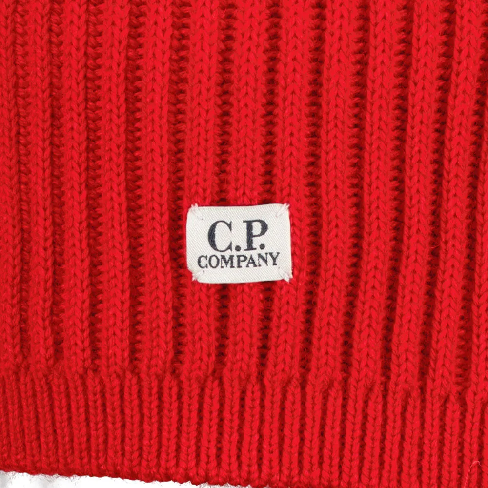 C.P. Merino Wool Ribbed Crew Neck Knit