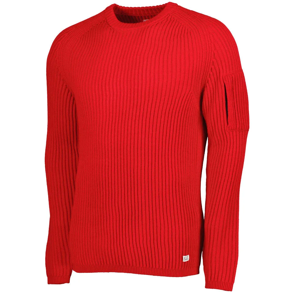 C.P. Merino Wool Ribbed Crew Neck Knit