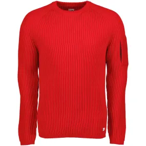 C.P. Merino Wool Ribbed Crew Neck Knit