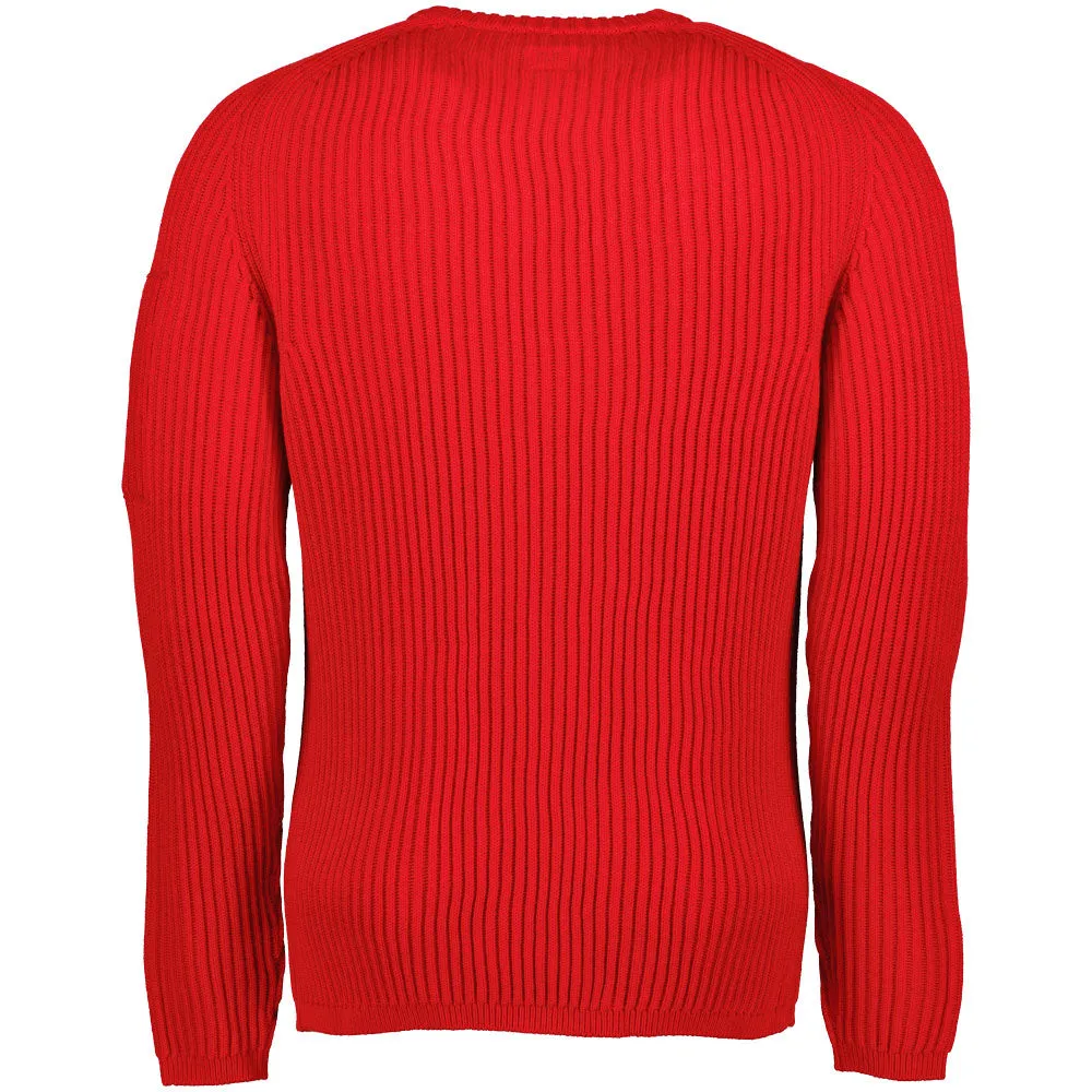 C.P. Merino Wool Ribbed Crew Neck Knit