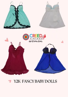 CR2875 Y2K Fancy Baby Doll Tops - 8 Pcs