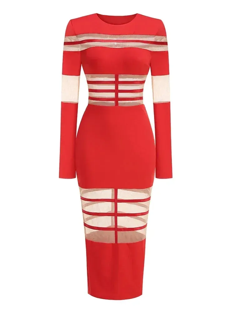 Daisy Mesh Bodycon Dress