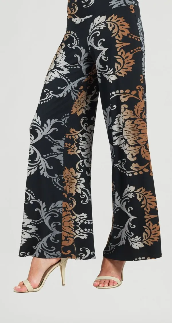 Damask Print Soft Knot Palazzo