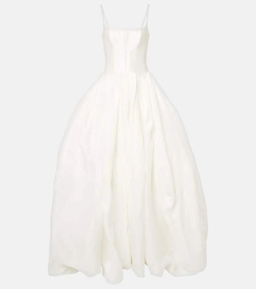 Danielle Frankel Bridal Leighton appliqu√É¬© twill and organza gown