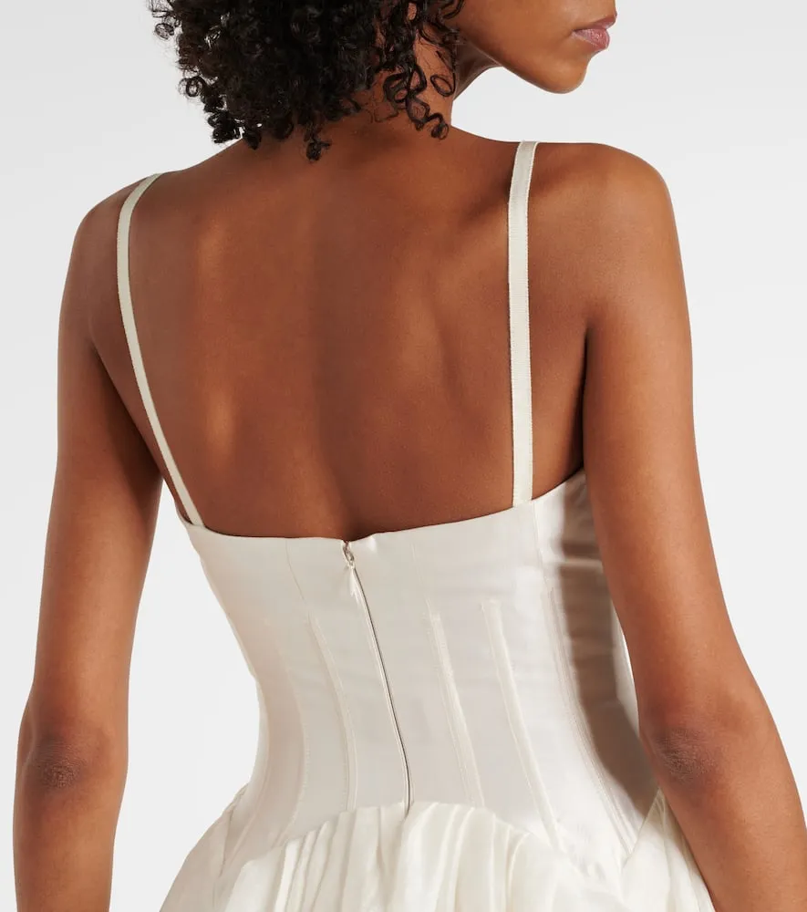 Danielle Frankel Bridal Leighton appliqu√É¬© twill and organza gown