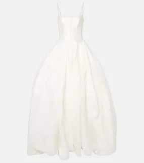 Danielle Frankel Bridal Leighton appliqu√É¬© twill and organza gown