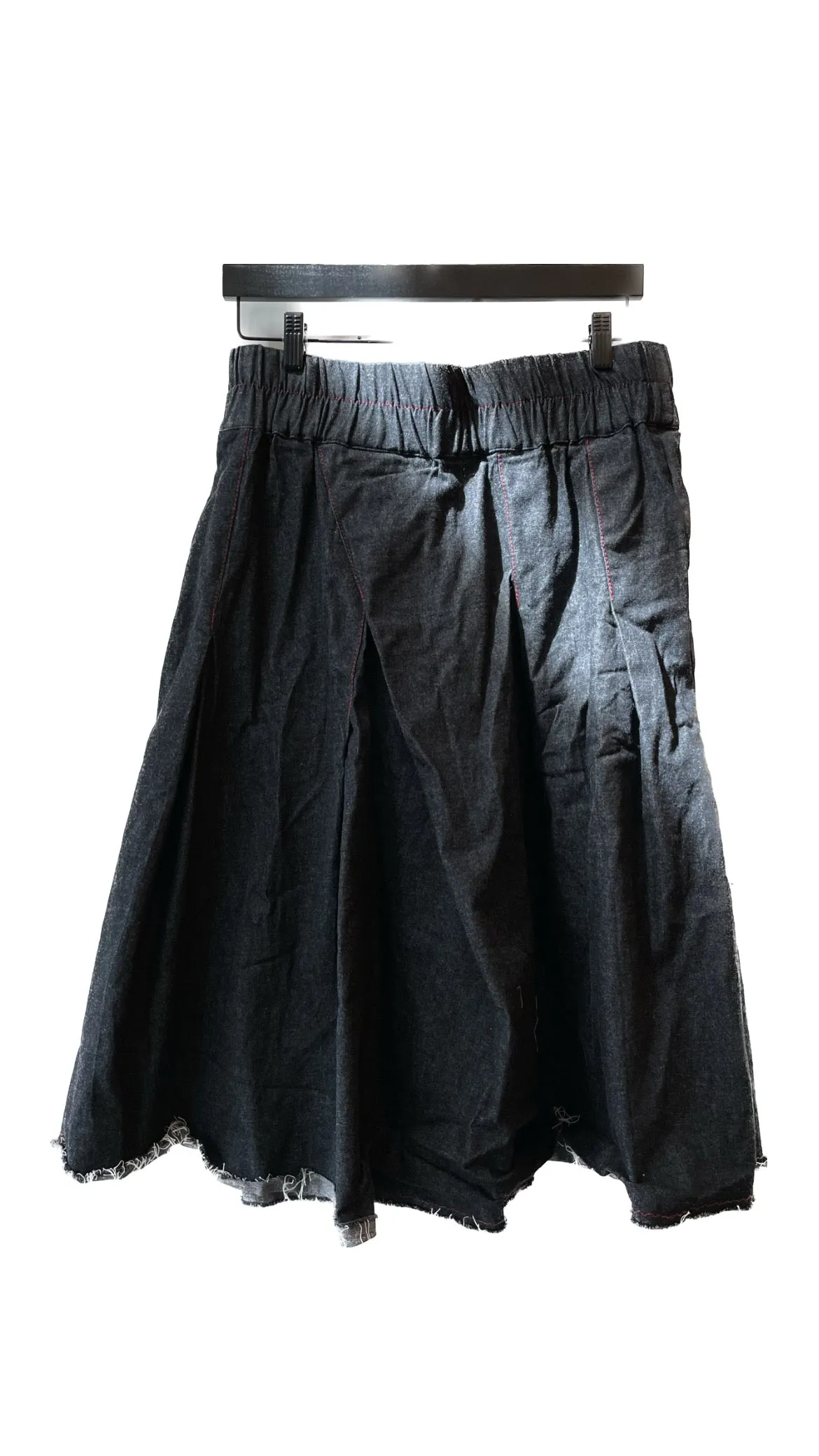 Denim pleat skirt