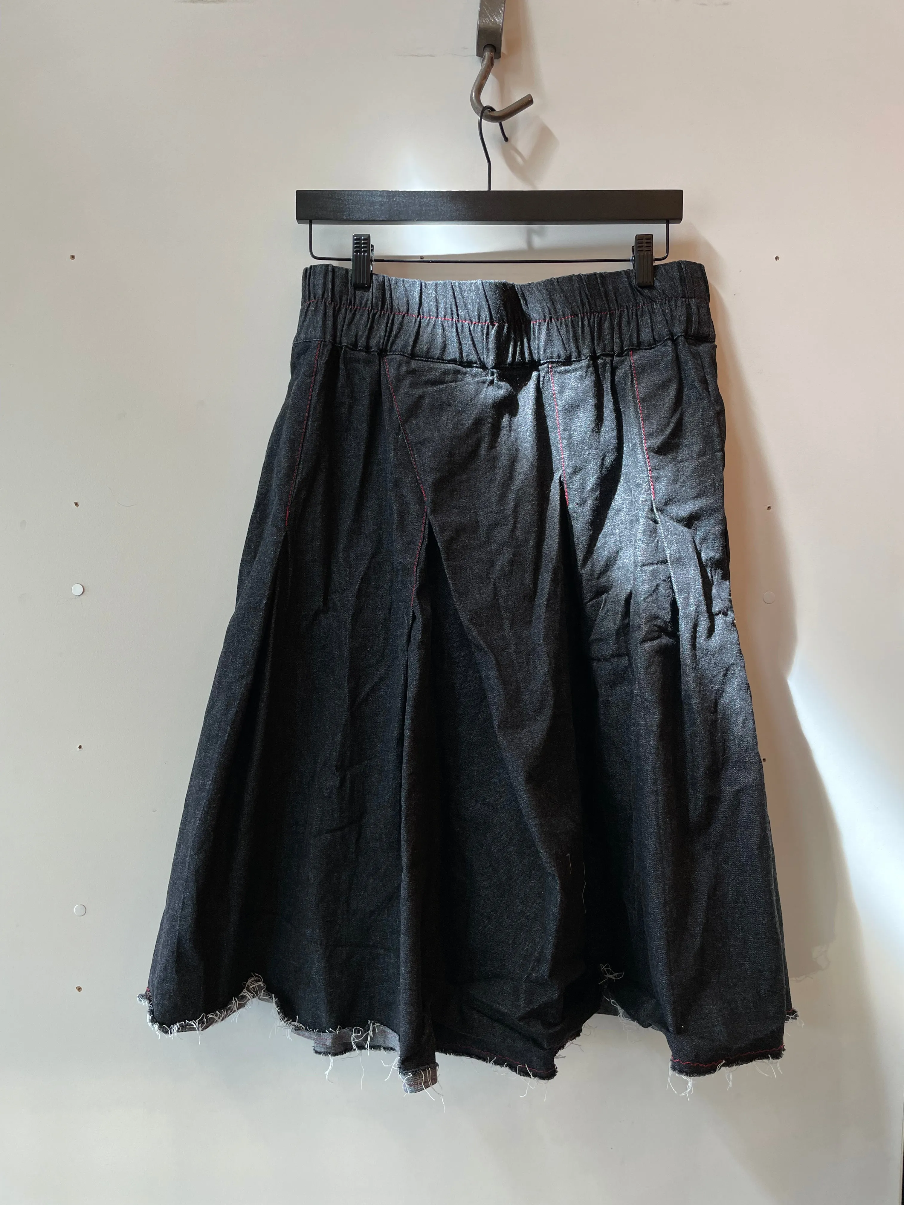 Denim pleat skirt
