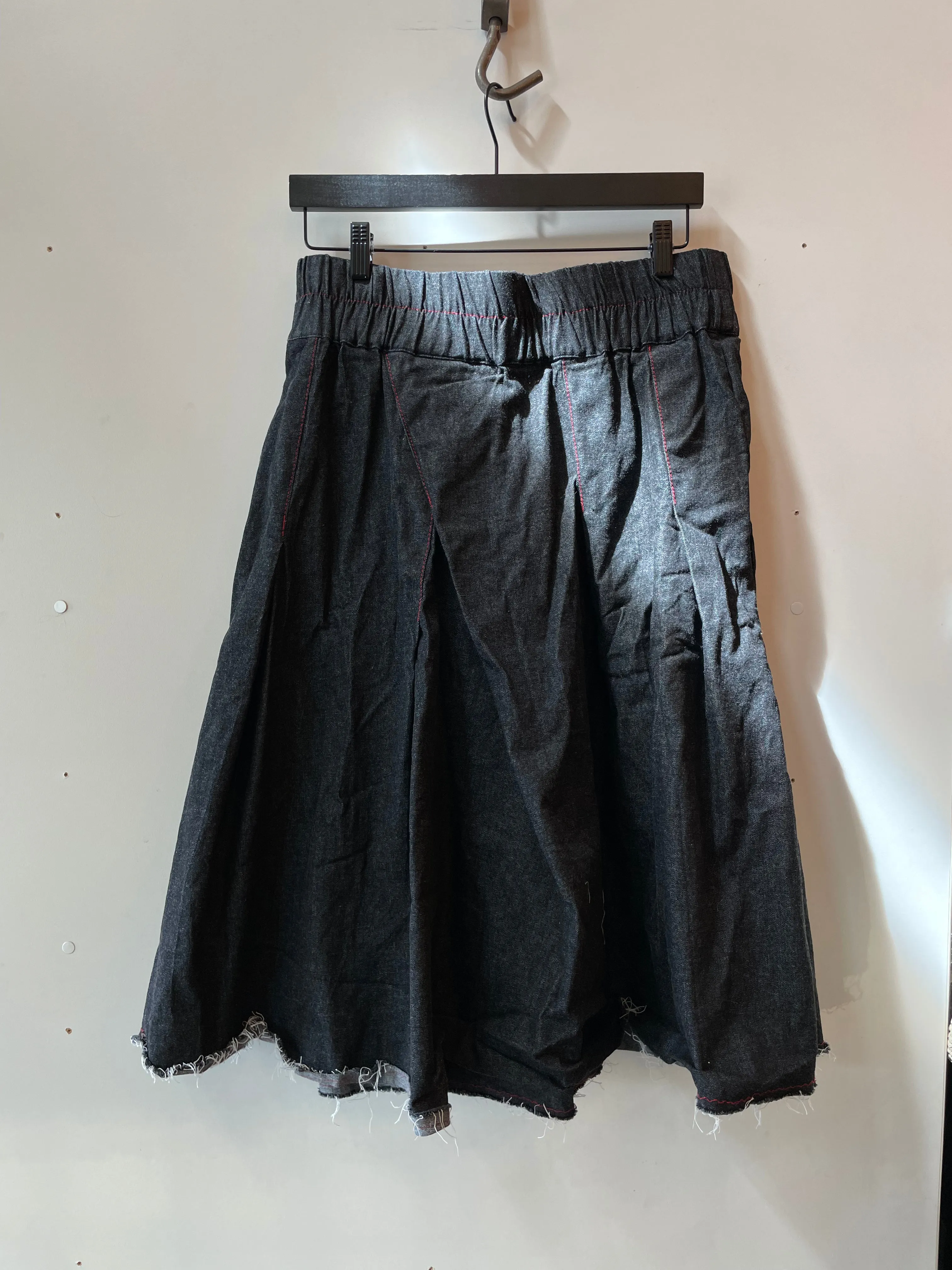 Denim pleat skirt