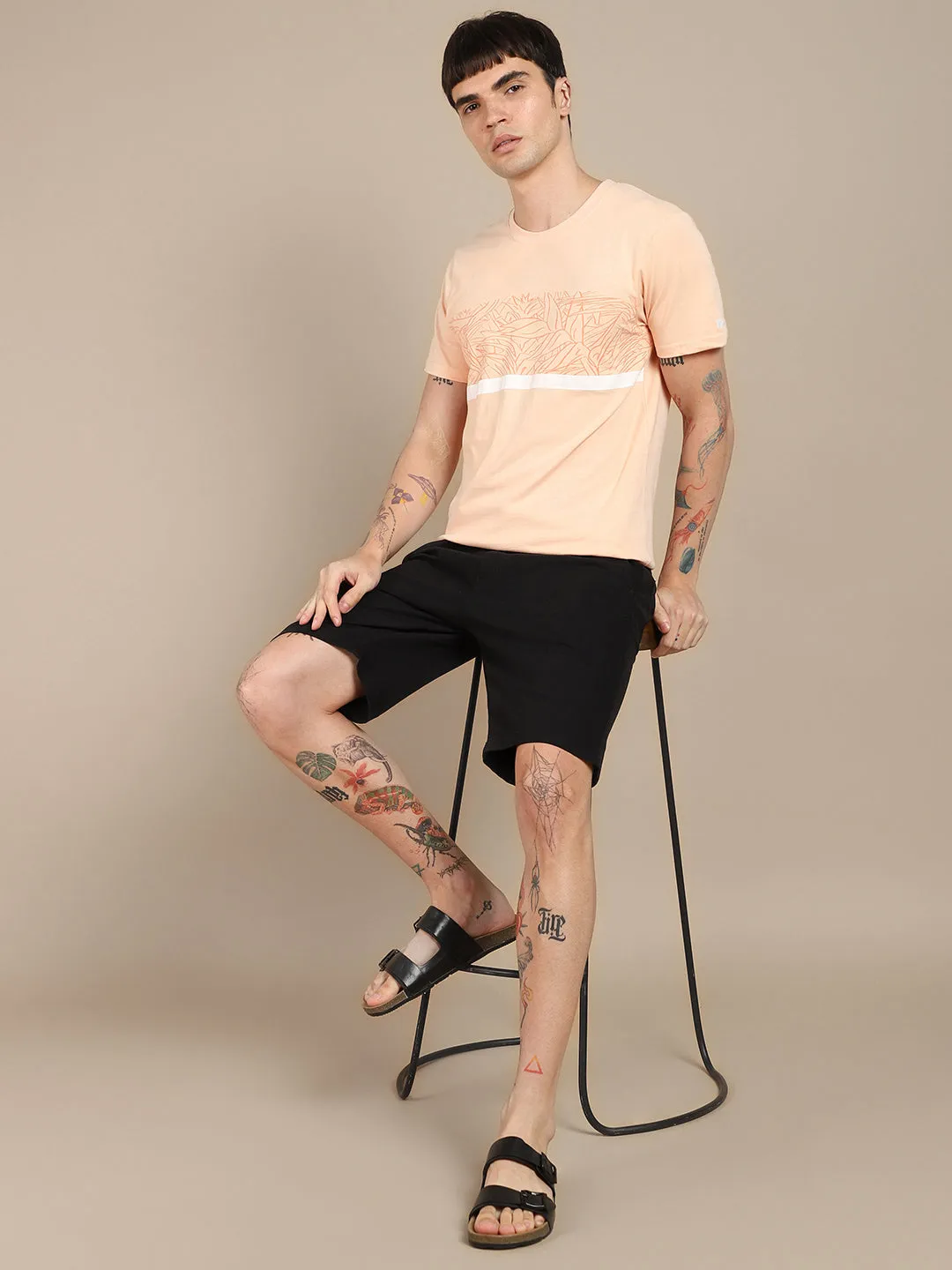 Dennis Lingo Floral Printed Slim Fit T-shirt