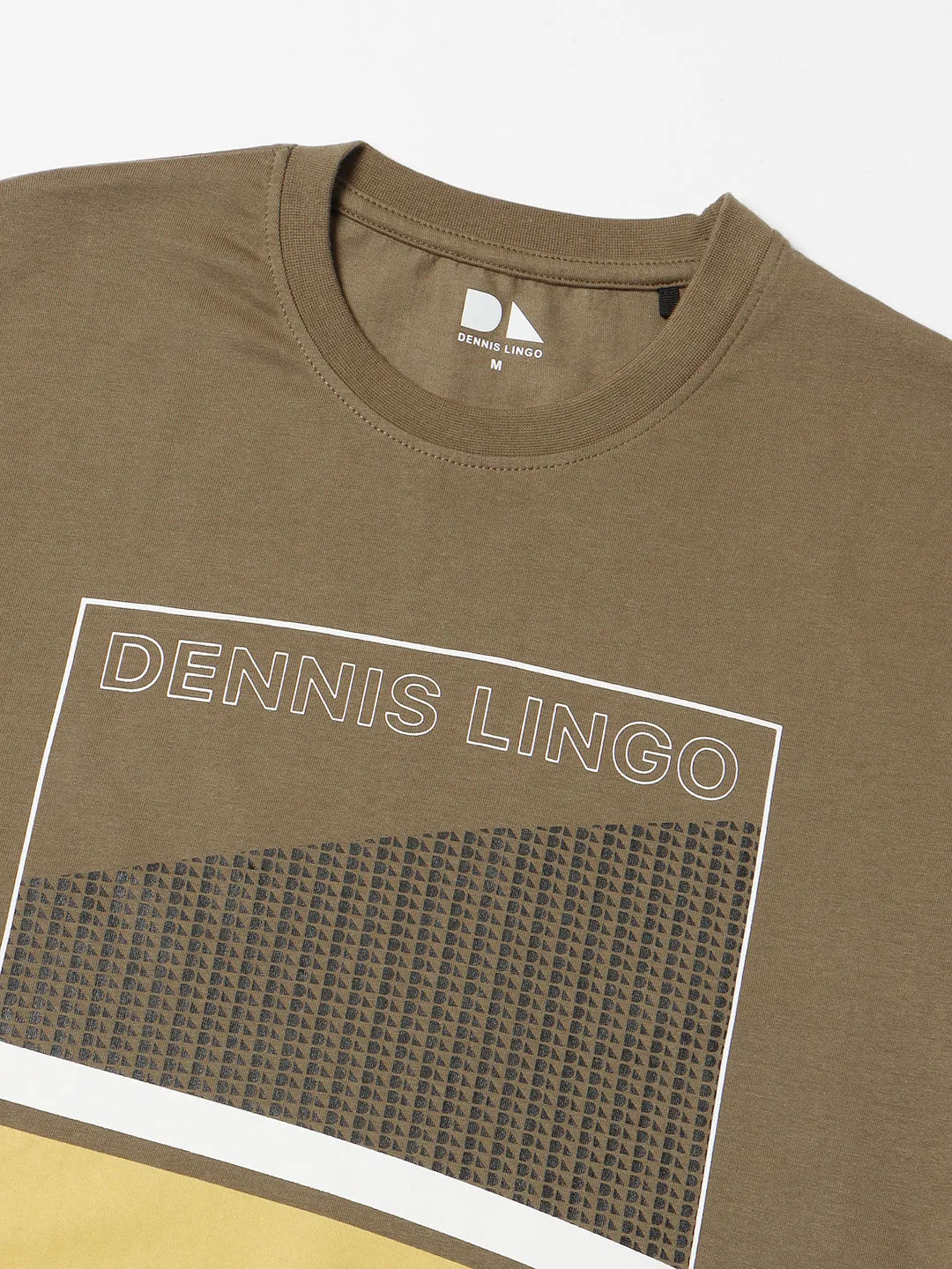 Dennis Lingo Geometric Printed Pure Cotton Slim Fit T-shirt
