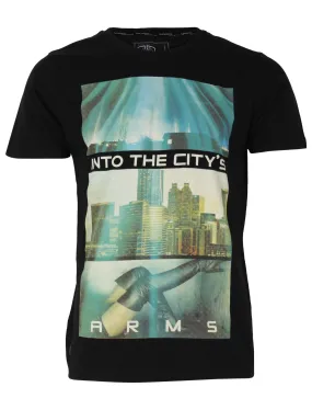 Dissident Into the city crew neck t-shirt in Black