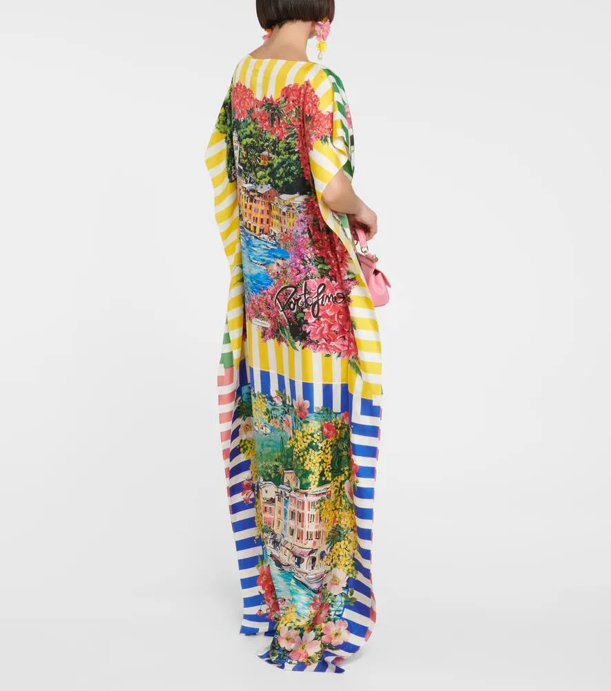 Dolce&Gabbana Portofino printed silk twill kaftan