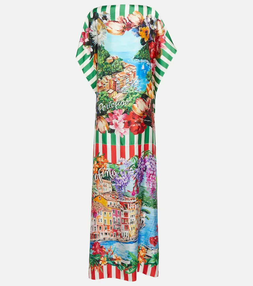 Dolce&Gabbana Portofino printed silk twill kaftan