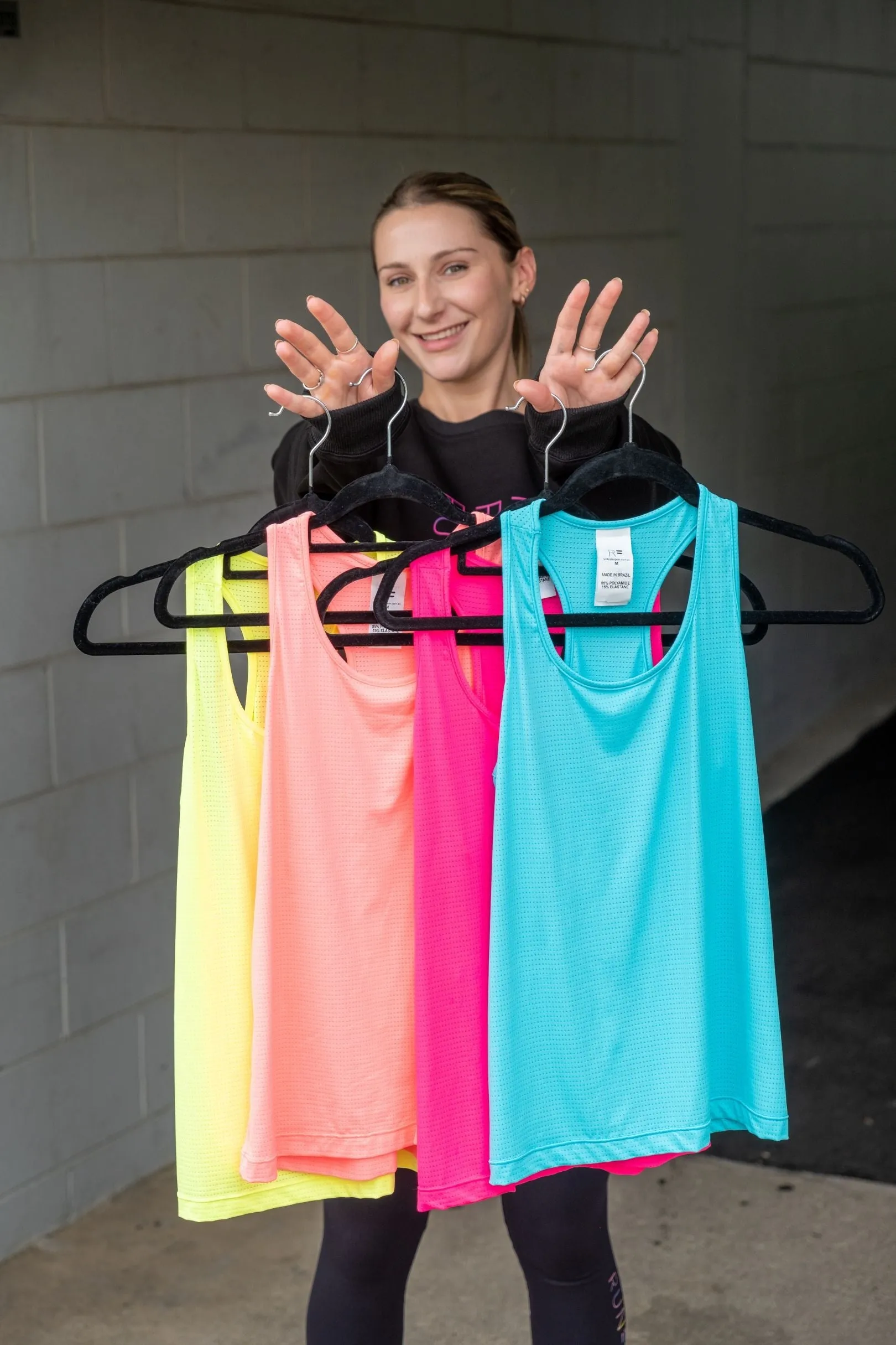 Energy Racerback Singlet - Neon Pink
