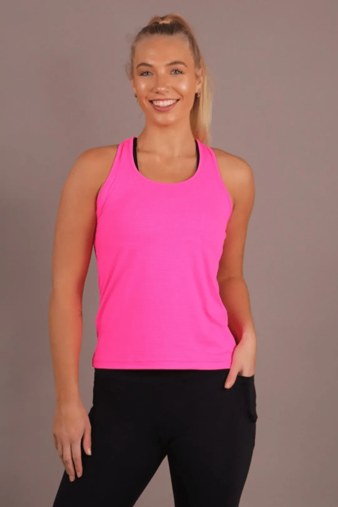 Energy Racerback Singlet - Neon Pink