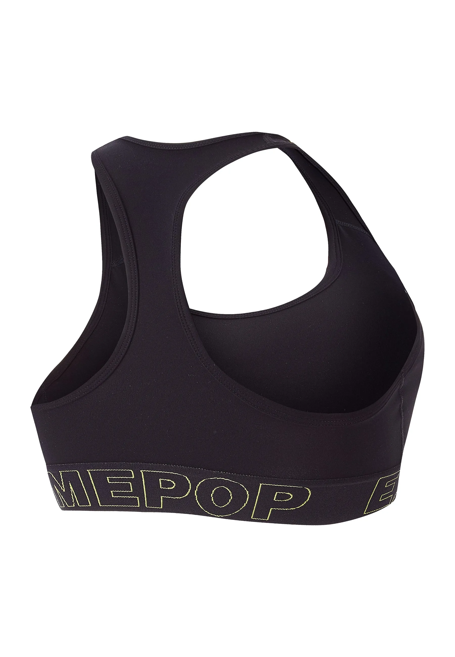 Extreme Pop Womens Sports Bra Training Gym Racerback Jacquard Waistband