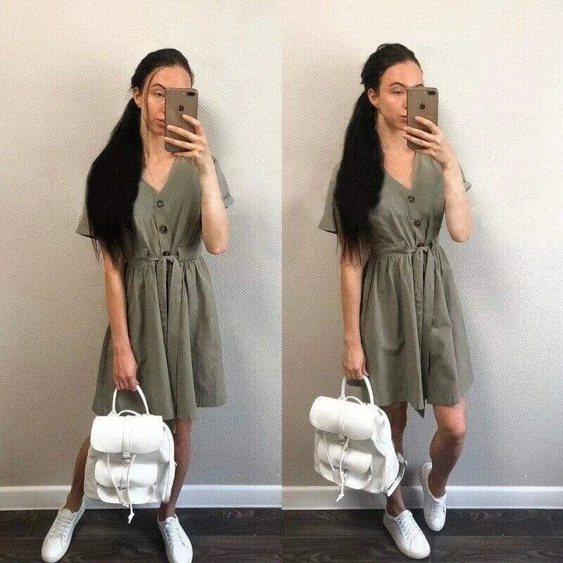 FashionSierra - Fashion Women Boho Cotton Linen Sundress