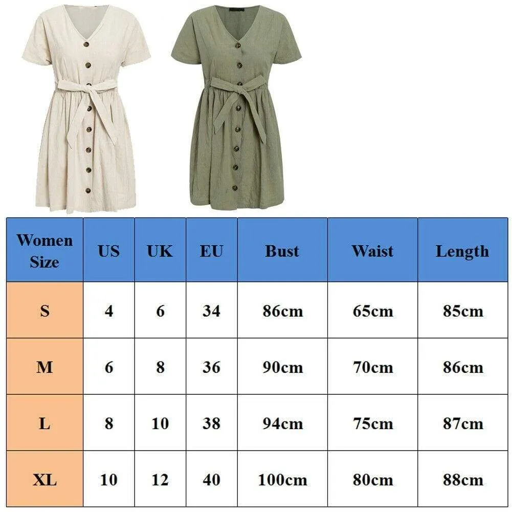 FashionSierra - Fashion Women Boho Cotton Linen Sundress