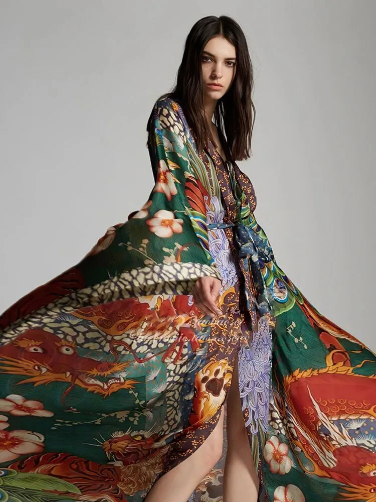 FashionSierra - Women Batwing Sleeve Maxi Dresses