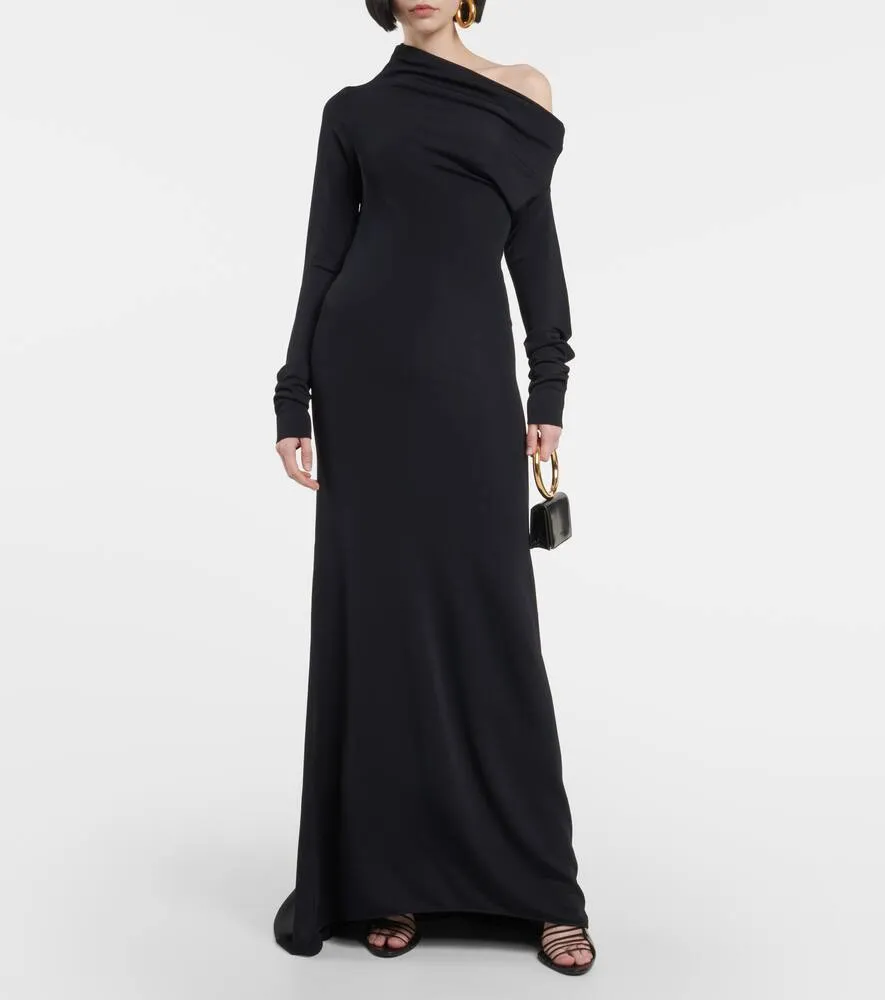 Ferragamo One-shoulder jersey gown