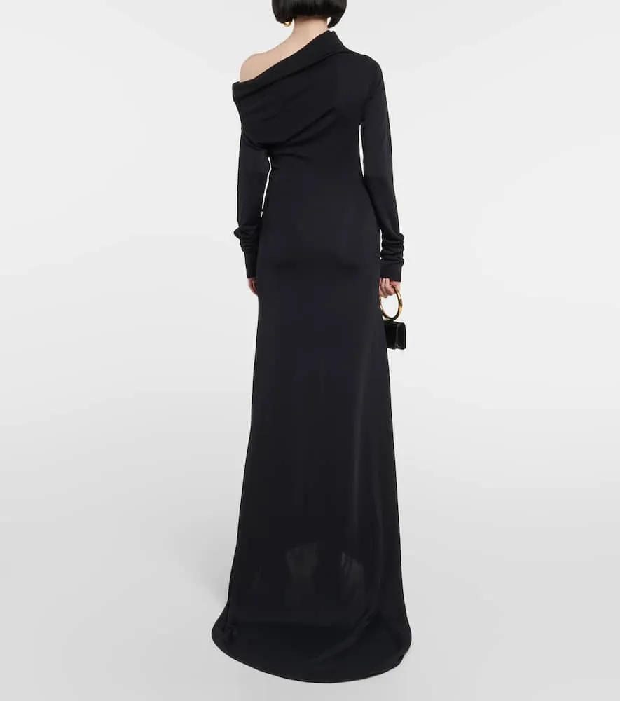Ferragamo One-shoulder jersey gown