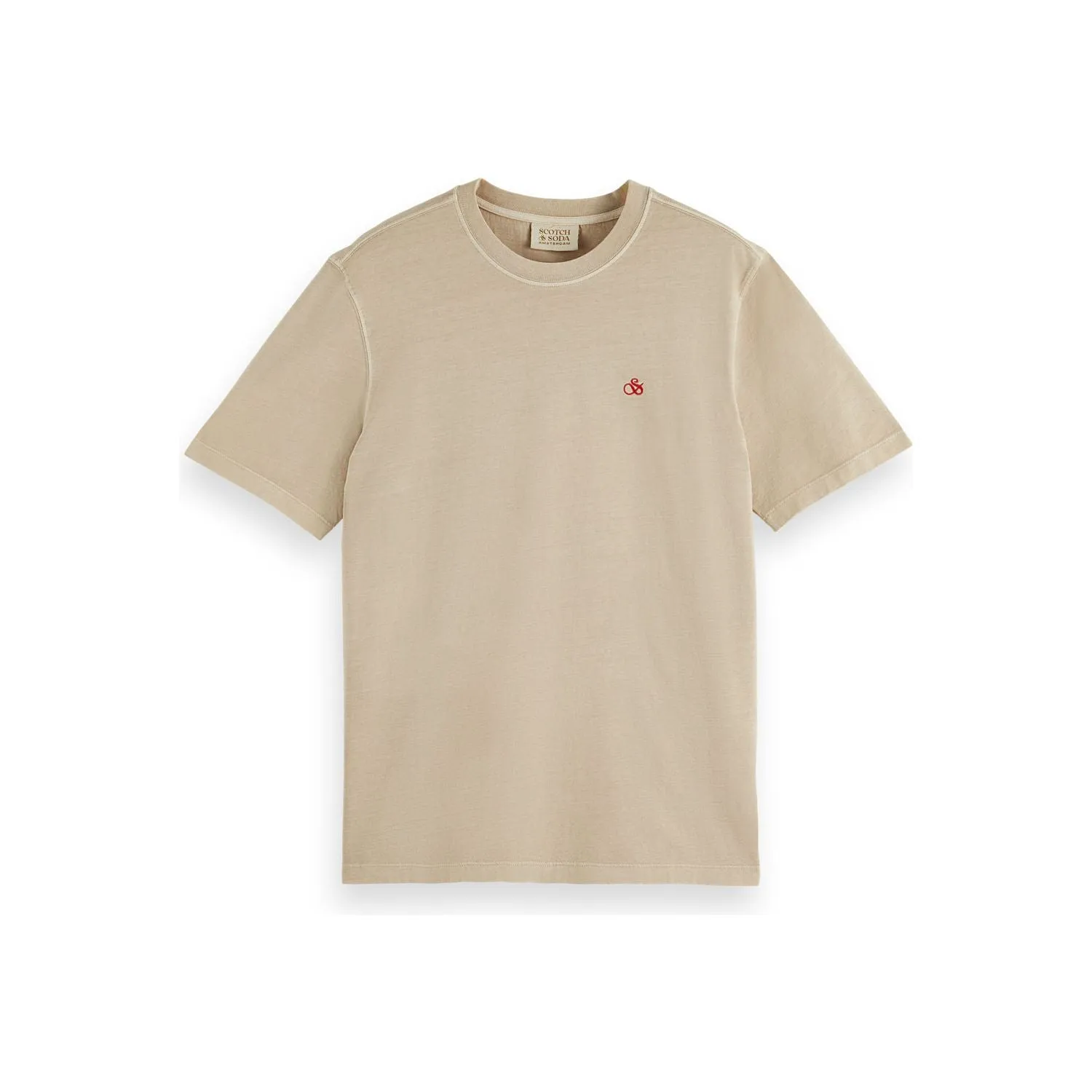 Garment Dyed Logo Crew Neck Tee