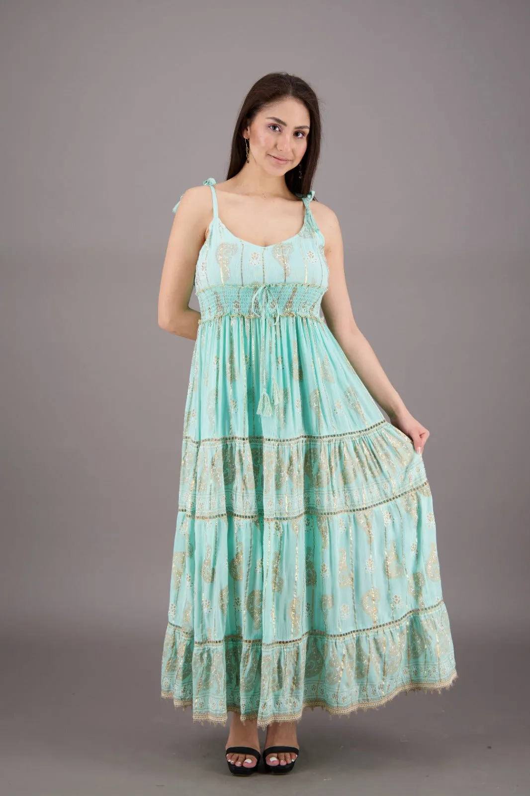 Golden Paisley Whisper Maxi 24909
